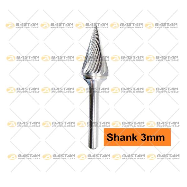 فرز فرم مدل M دنباله 3 میلیمتر Single Cut (سینگل کات) (در 2 سایز)