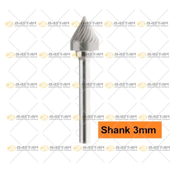 فرز فرم مدل J دنباله 3 میلیمتر Single Cut (سینگل کات) (در 2 سایز)