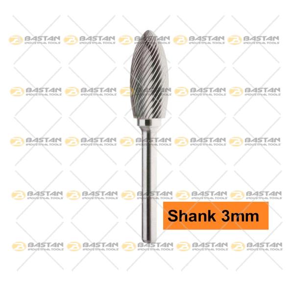 فرز فرم مدل H دنباله 3 میلیمتر Single Cut (سینگل کات) (در 2 سایز)